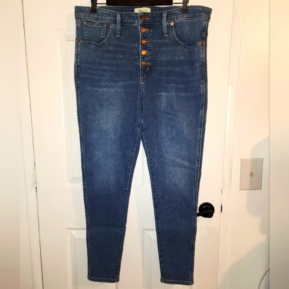 Madewell High Rise button fly skinny jeans